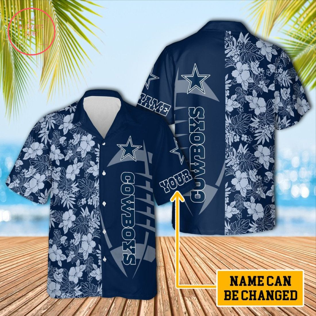 Dallas Cowboys Unisex Custom Hawaiian Shirt Tropical Aloha Button Up