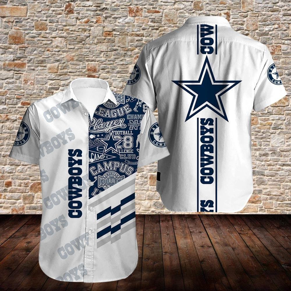 Dallas Cowboys4 Hawaiian Shirt Tropical Aloha Button Up