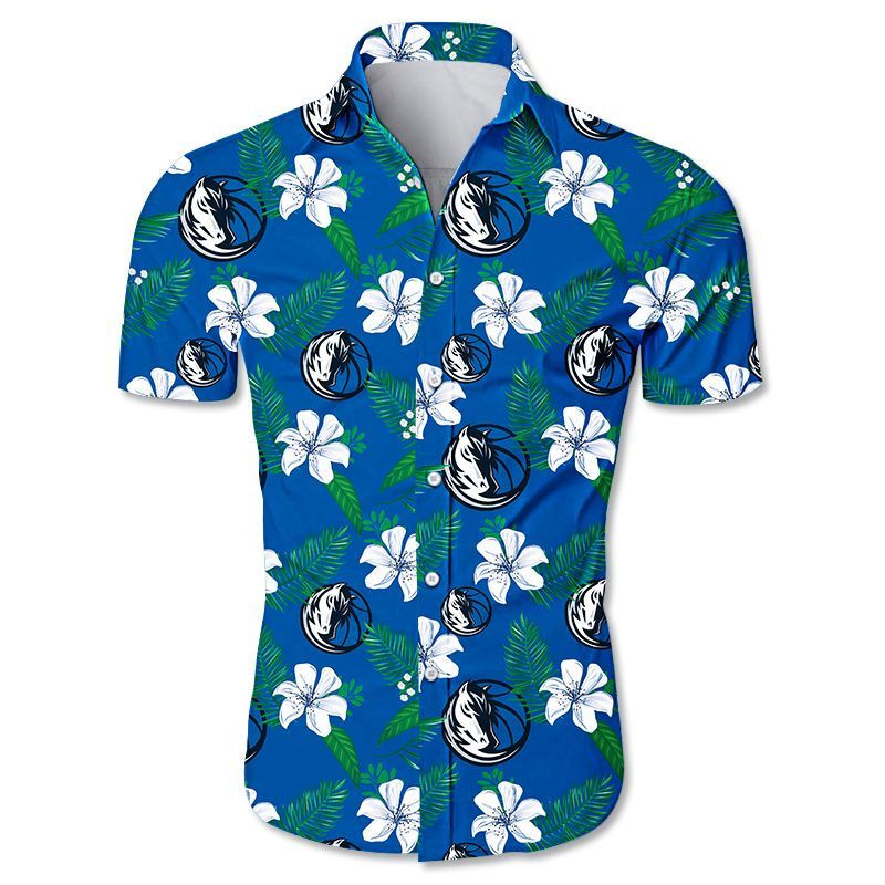 Dallas Mavericks Hawaiian Shirt Tropical Aloha Button Up