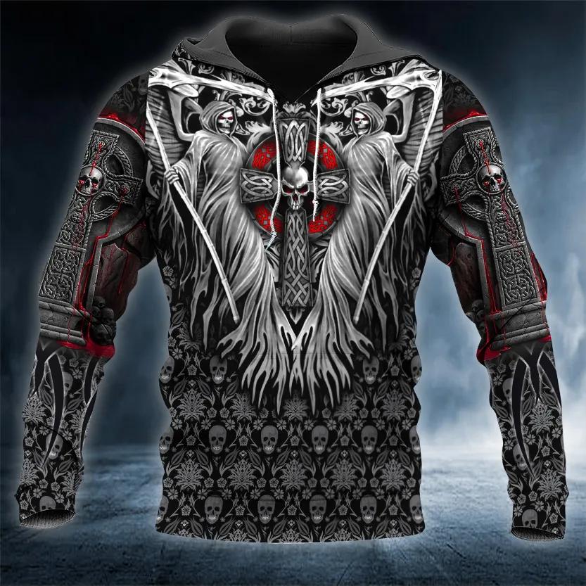 Death Angel Cross Skull 3D All Over Print Hoodie