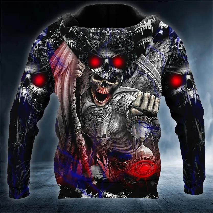 Alternative view of Death Ghost Skull 3D All Over Print Hoodie