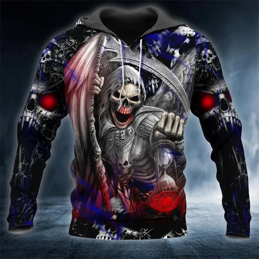 Death Ghost Skull 3D All Over Print Hoodie