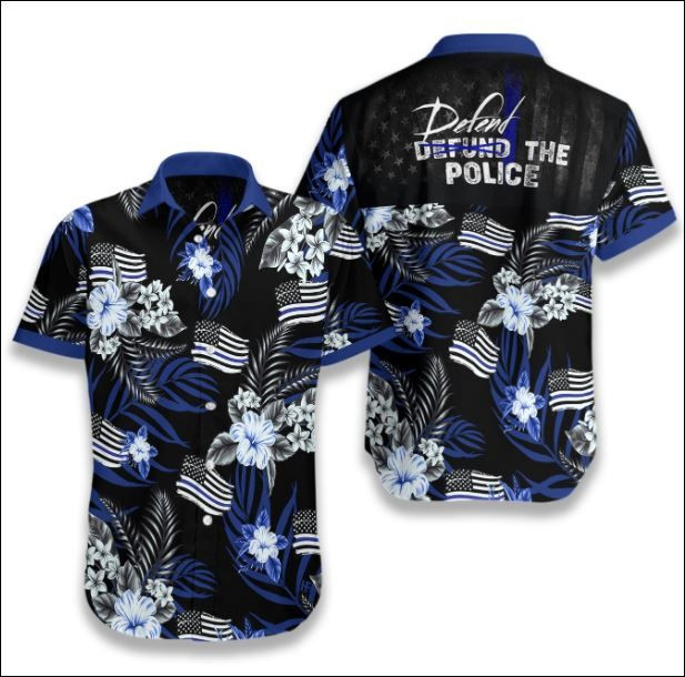 Defend The Police Tropical Hawaiian Shirt Tropical Aloha Button Up