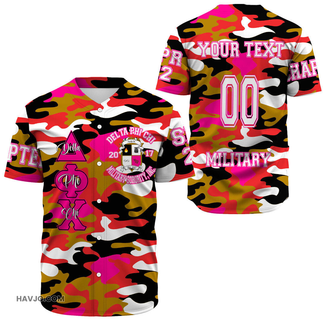 Delta Phi Chi Camos Baseball Jersey