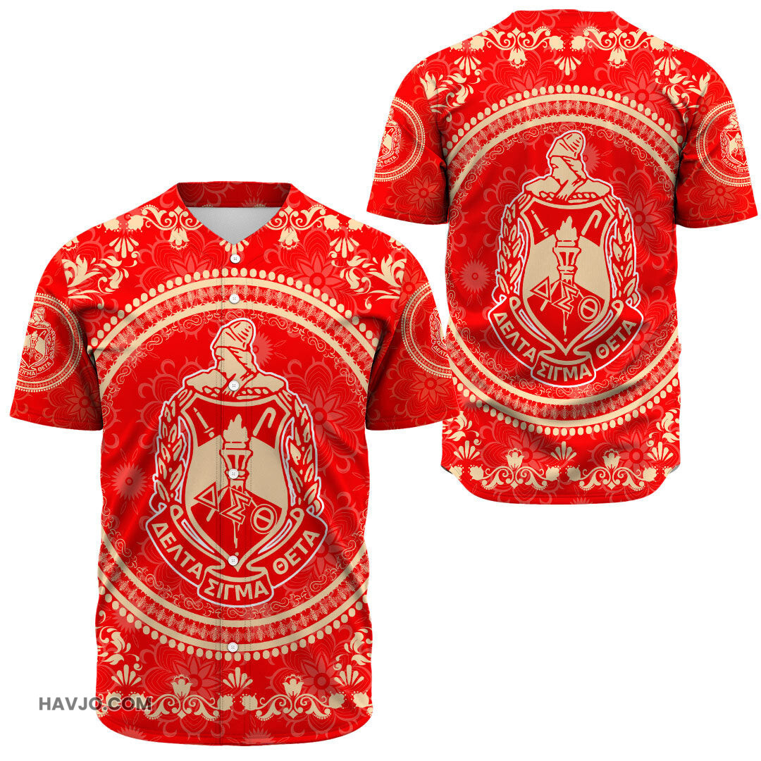 Delta Sigma Theta Floral Patterns Baseball Jersey