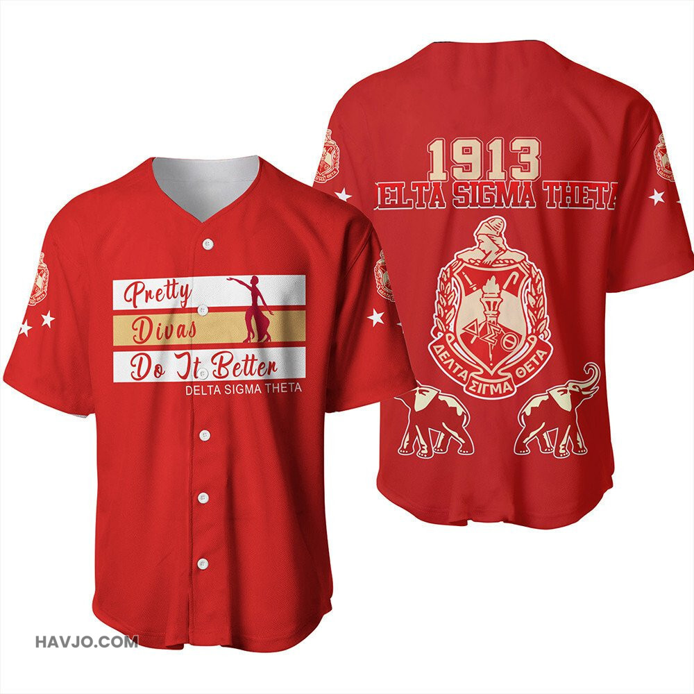 Delta Sigma Theta Greek Life Baseball Jersey