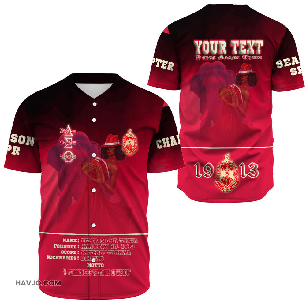 Delta Sigma Theta Mottos Baseball Jersey