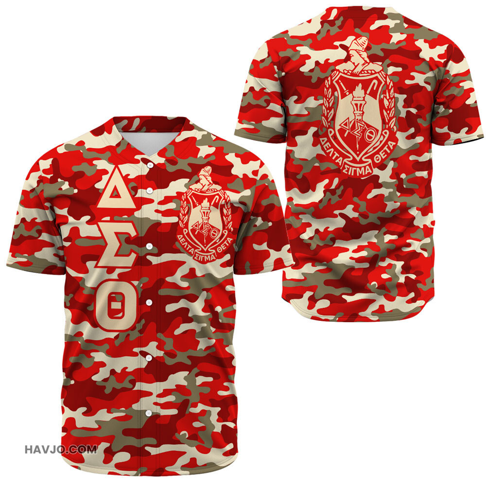 Delta Sigma Theta Signature Camouflage Baseball Jersey