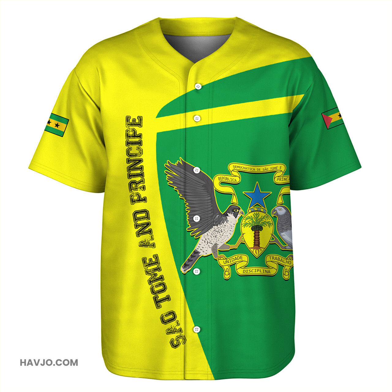 Democratic Republic of Sao Tome and Principe Half Concept Baseball Jersey