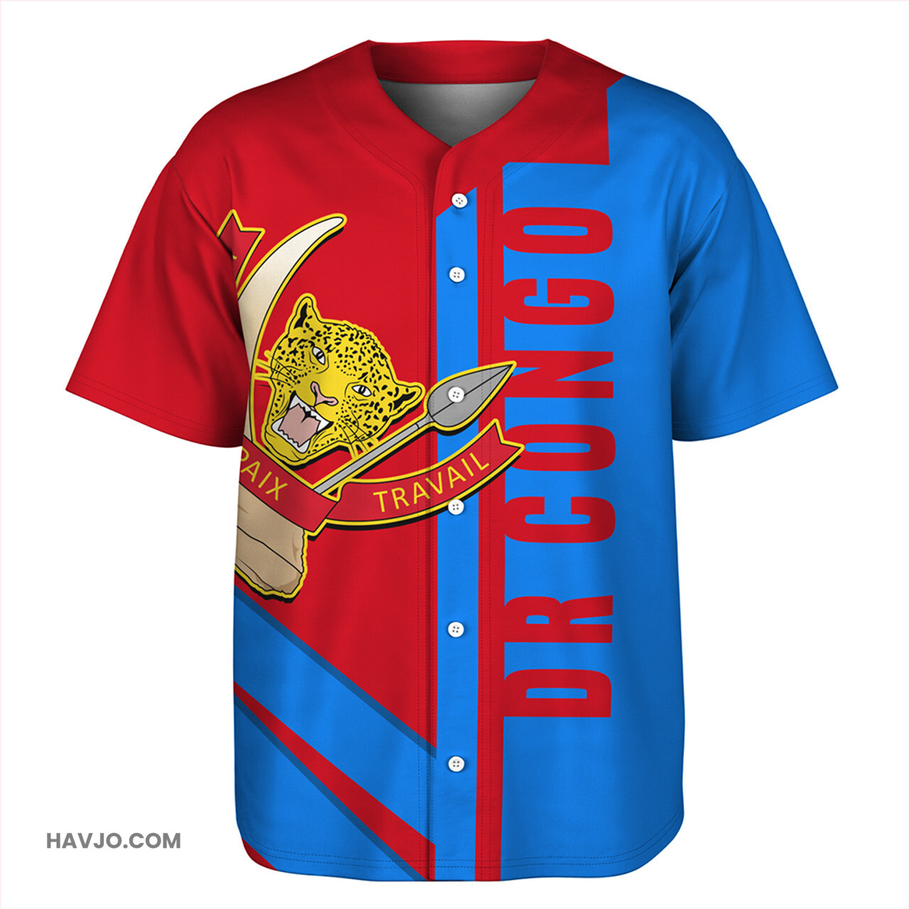 Democratic Republic Of The Congo Casual Style Baseball Jersey