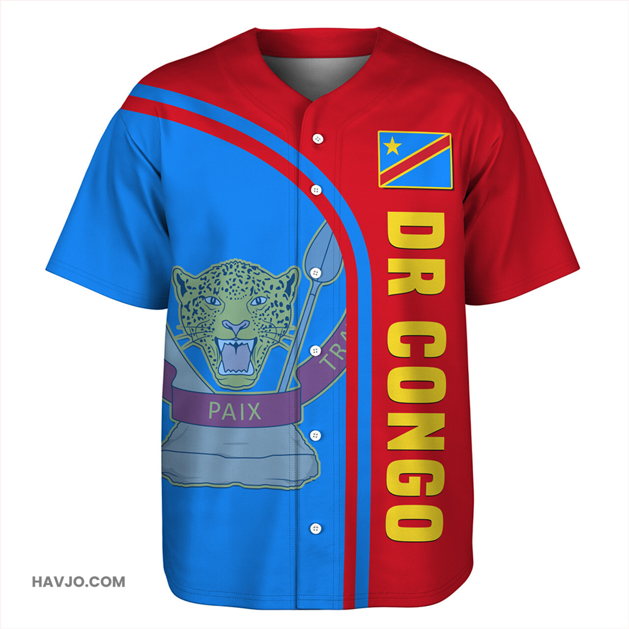 Democratic Republic Of The Congo Custom In My Heart Baseball Jersey