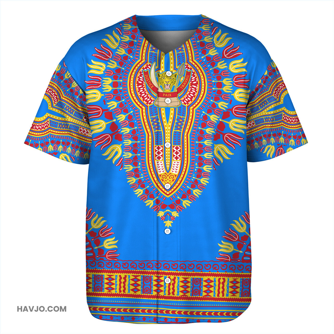 Democratic Republic Of The Congo Dashiki Baseball Jersey
