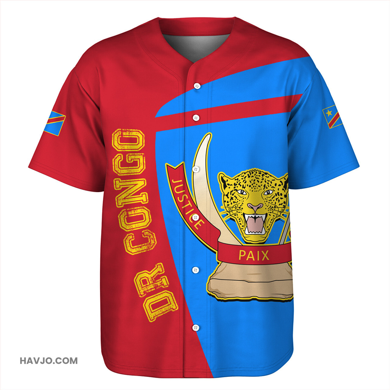 Democratic Republic Of The Congo Half Concept Baseball Jersey