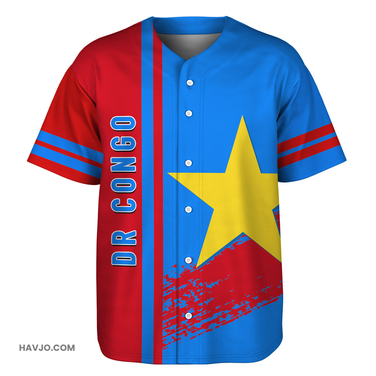 Democratic Republic Of The Congo Quater Style Baseball Jersey