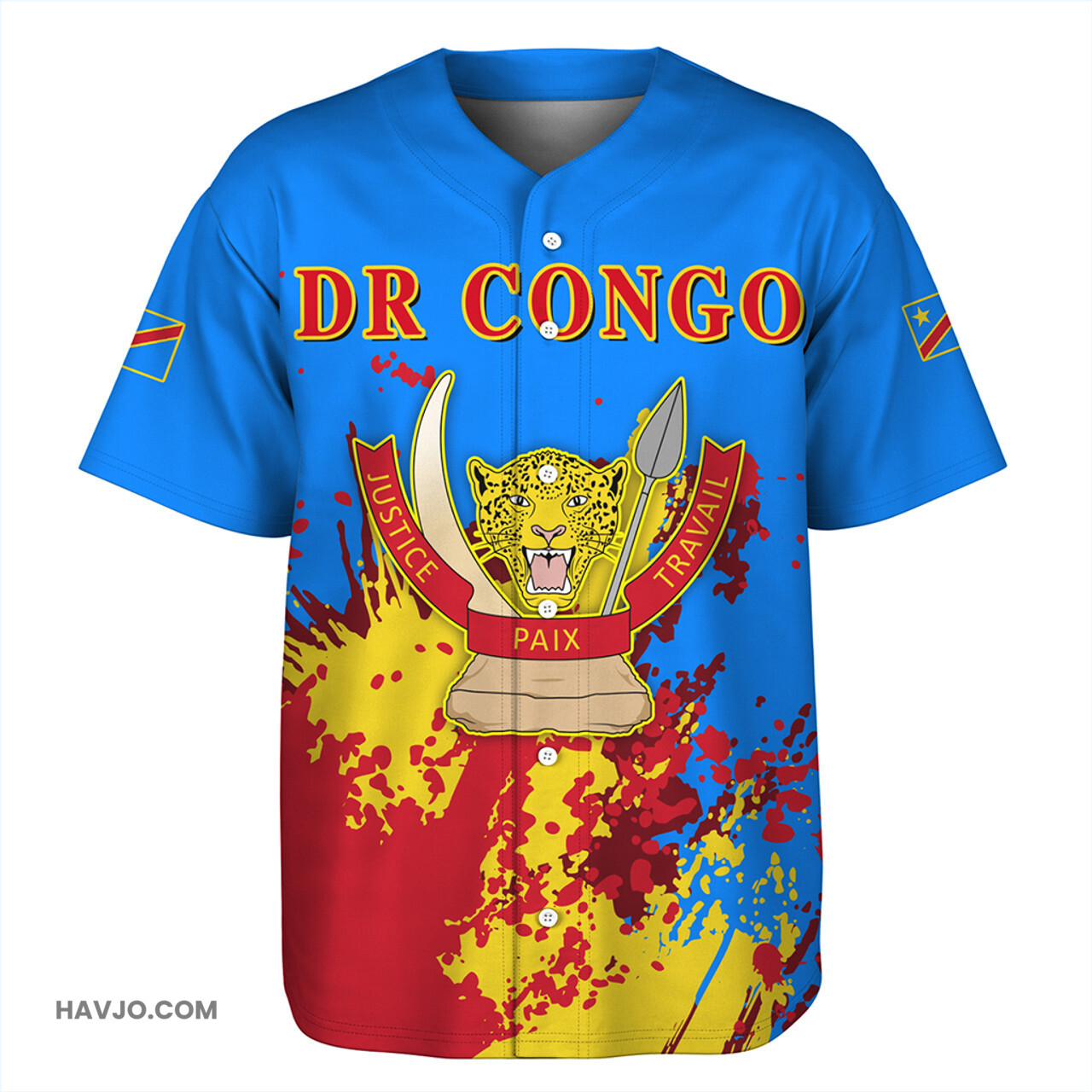 Democratic Republic Of The Congo Spanit Style Baseball Jersey