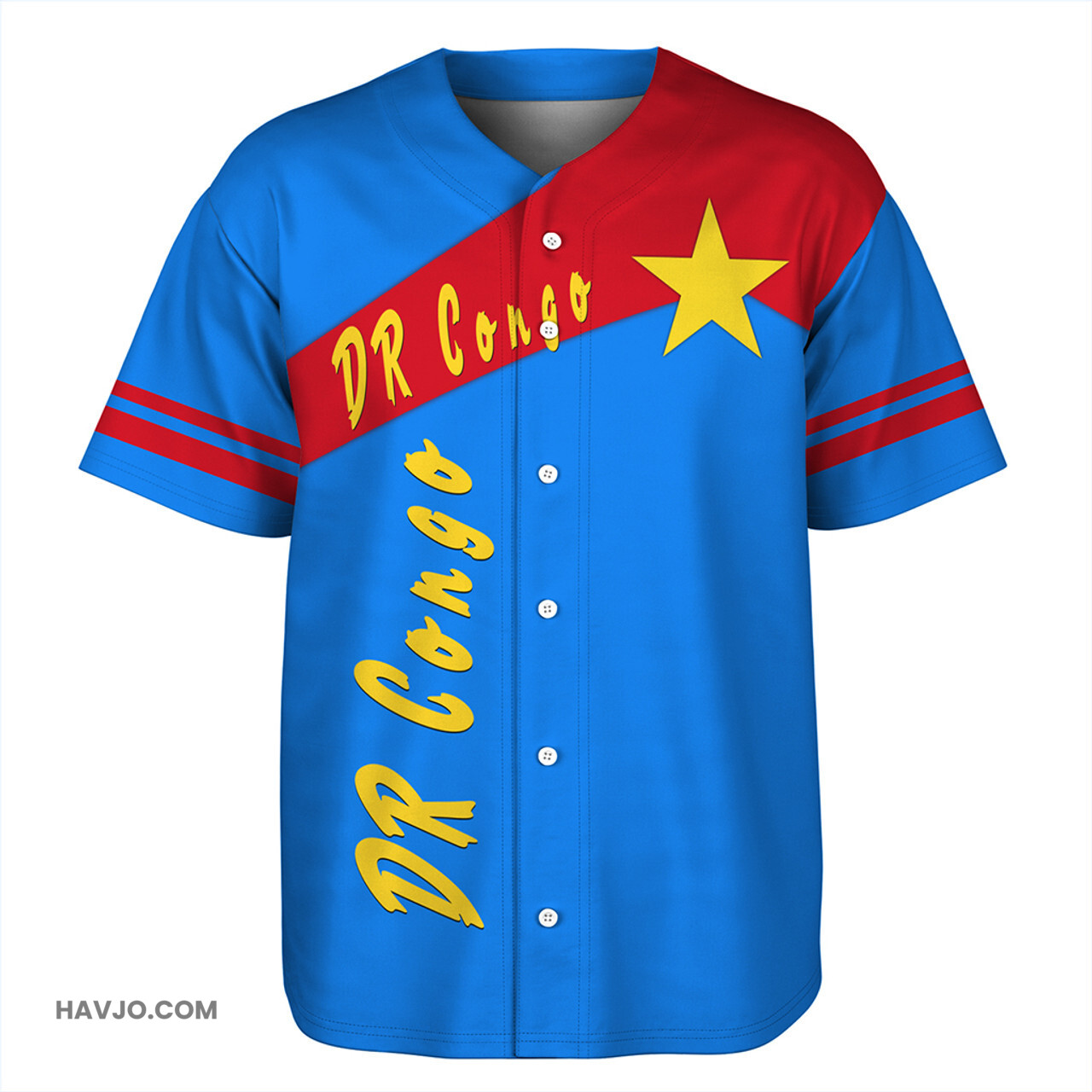 Democratic Republic Of The Congo Sport Style Baseball Jersey