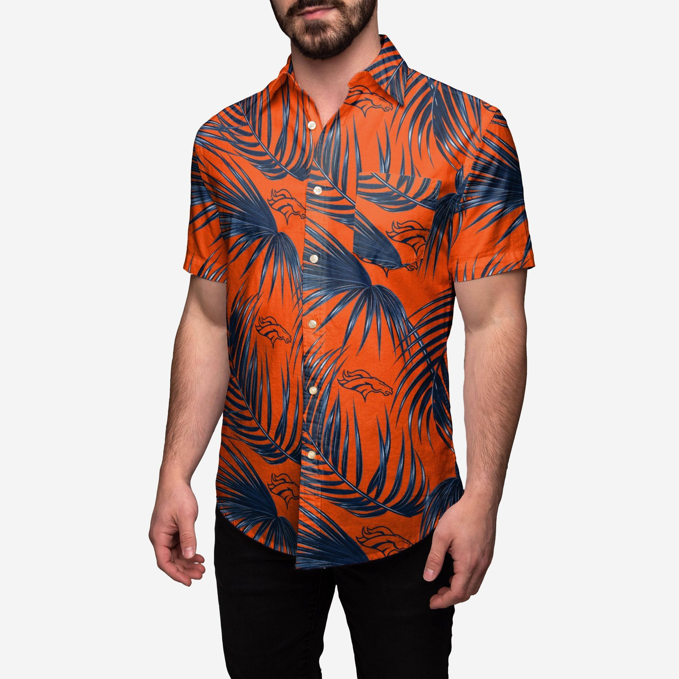 Denver Broncos Hawaiian Shirt Tropical Aloha Button Up