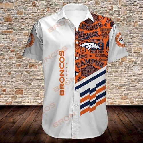 Denver Broncos Hawaiian Shirt Tropical Aloha Button Up