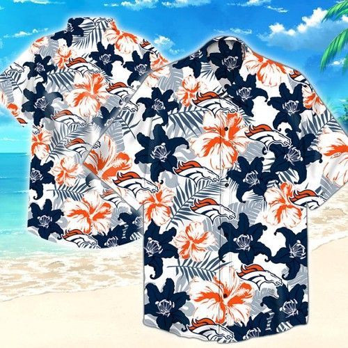 Denver Broncos Hawaiian Shirt Tropical Aloha Button Up