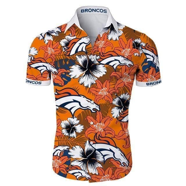 Denver Broncos5 Hawaiian Shirt Tropical Aloha Button Up