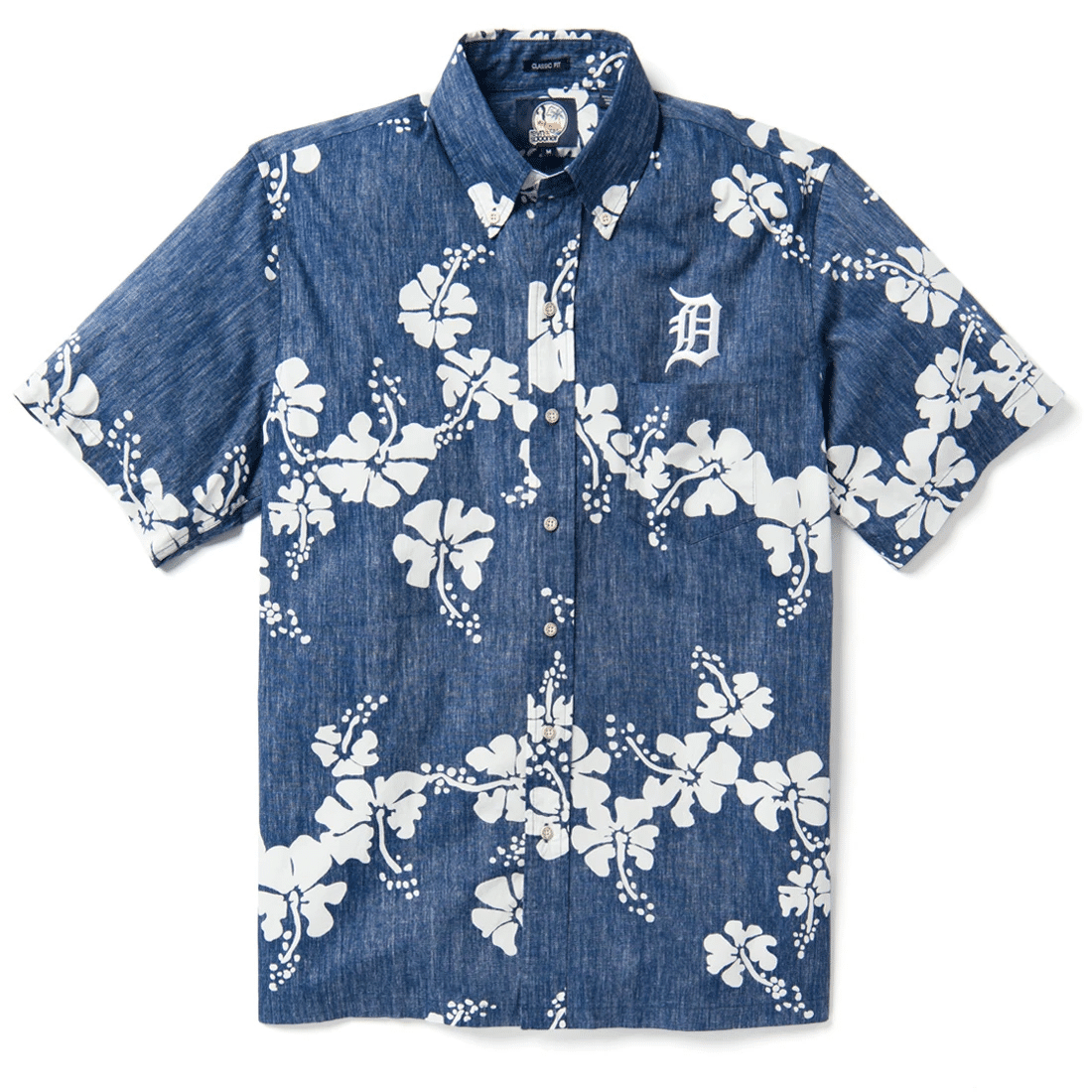 Detroit Tigers 50th State Hawaiian Shirt Tropical Aloha Button Up