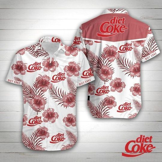 Diet Coke Hawaiian Shirt Tropical Aloha Button Up
