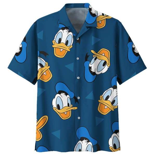 Disney Donald Duck Emotion Hawaiian Shirt Tropical Aloha Button Up