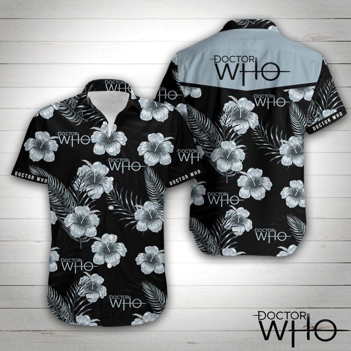 Doctor Who Tropical Flower Hawaiian Shirt Tropical Aloha Button Up