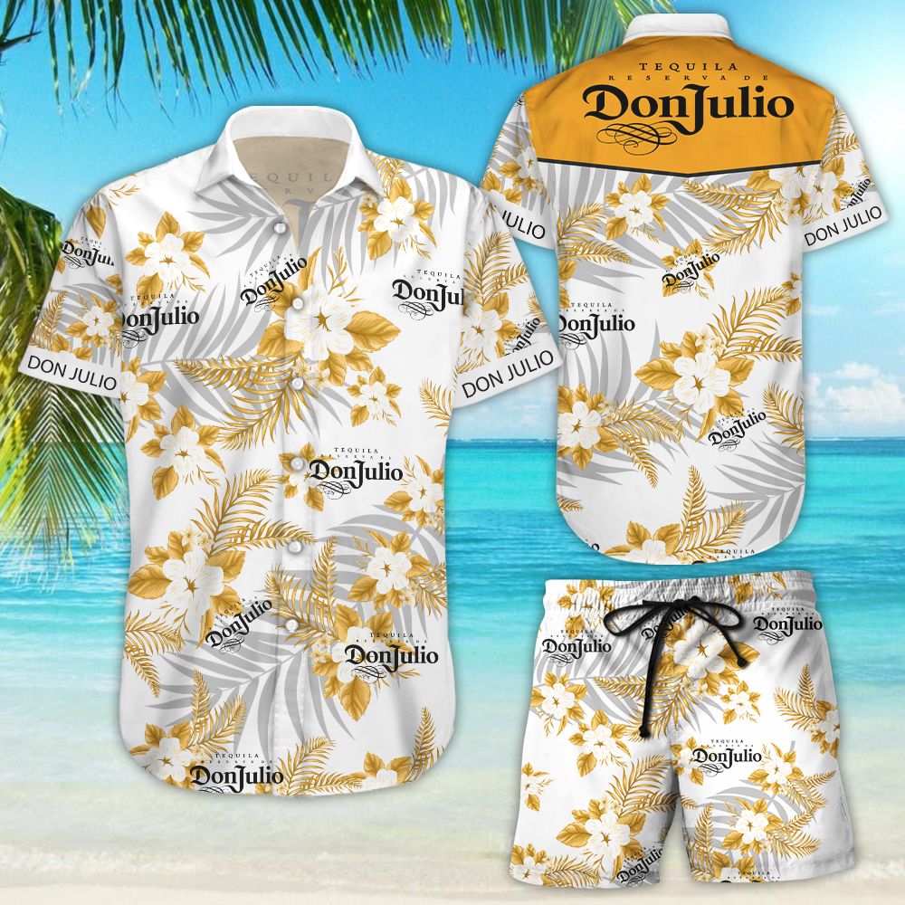 Don Julio Tequila Hawaiian Shirt Tropical Aloha Button Up