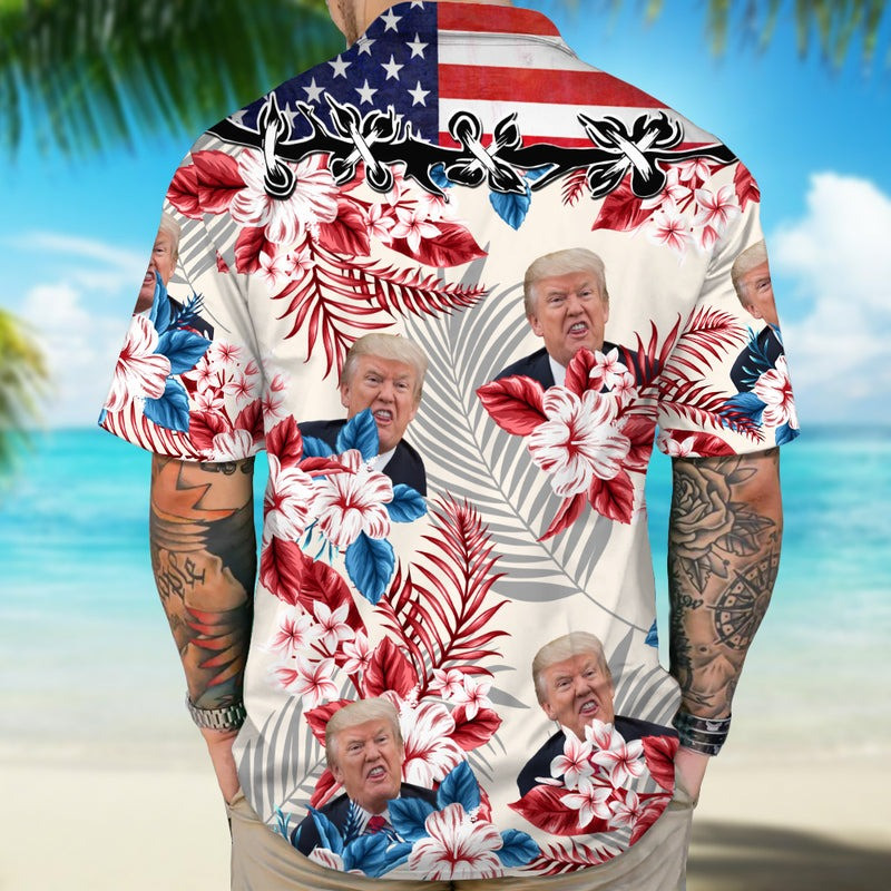 Donald Trump Face Hawaiian Shirt Funny Apparel Ideas Unique Shirts For Boyfriend