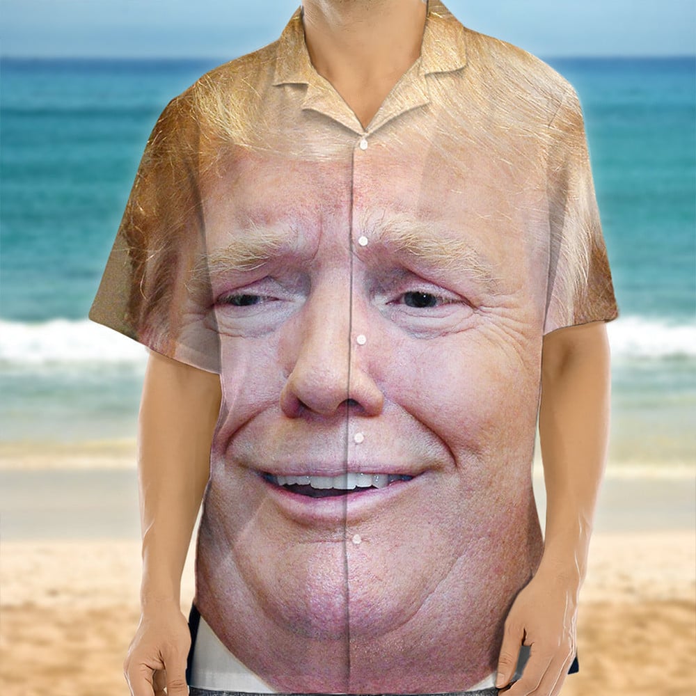 Donald Trump Hawaiian Shirt Trump 2024 Merchandise Funny Political Shirt Gift For Husband