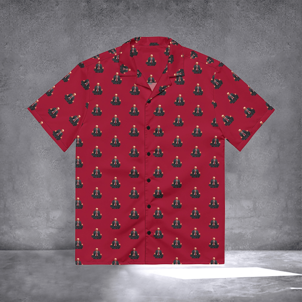 Donald Trump Meditating Hawaiian Shirt Funny US President Shirt Gifts For Trump Lovers