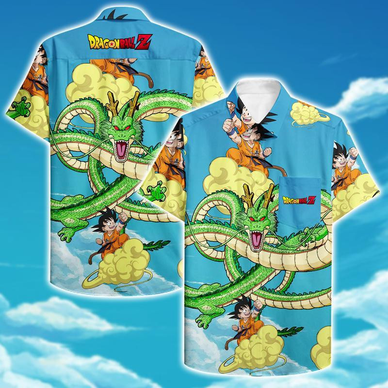 Dragon Ball Z Son Goku Hawaiian Shirt Tropical Aloha Button Up