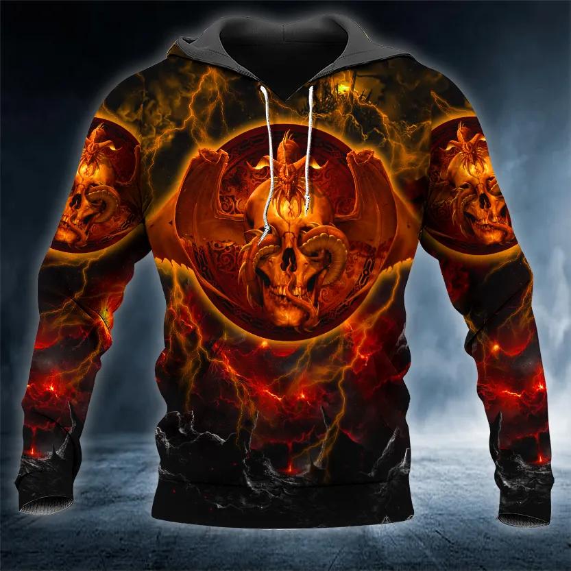 Dragons Dissent Skull 3D All Over Print Hoodie