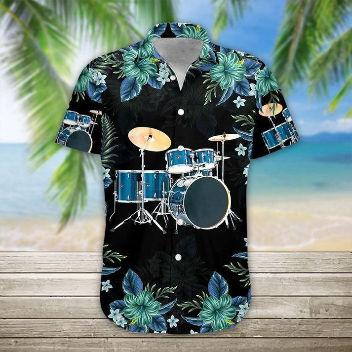 Drum Hawaiian Shirt Great Aloha Shirt Ideas Secret Santa Gifts For Drummers