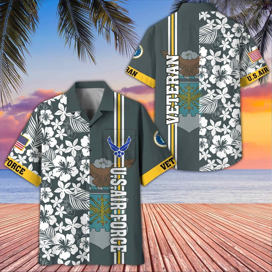 Eagle Air Force Veteran Hawaiian Shirt U.S Air Force Veteran Clothing Gifts For Brothers