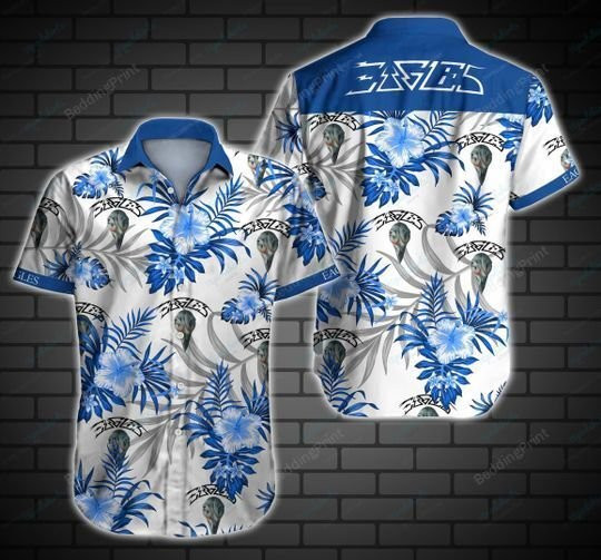 Eagle Hawaiian Shirt Tropical Aloha Button Up