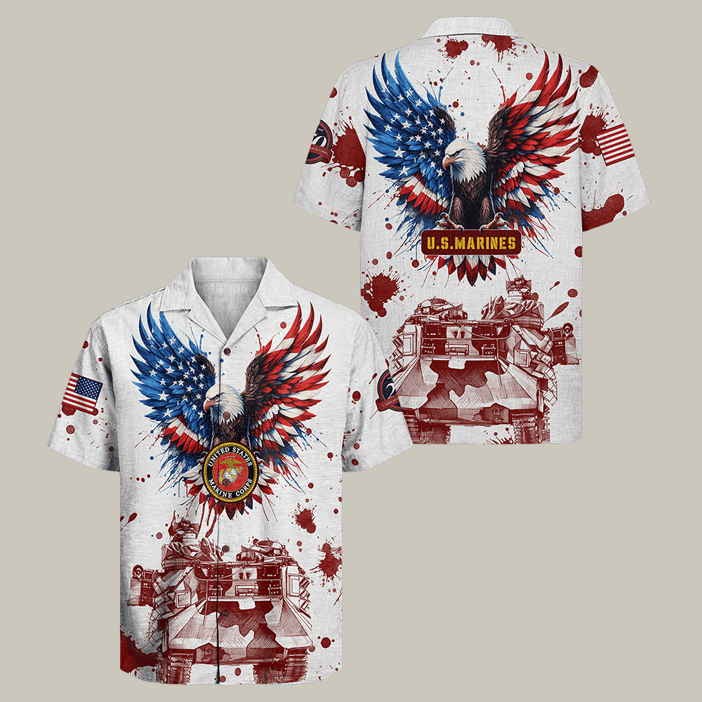 Eagle US Marines 250 Years Of Service Hawaiian Shirt Marine Corps Clothes Gift For Him
