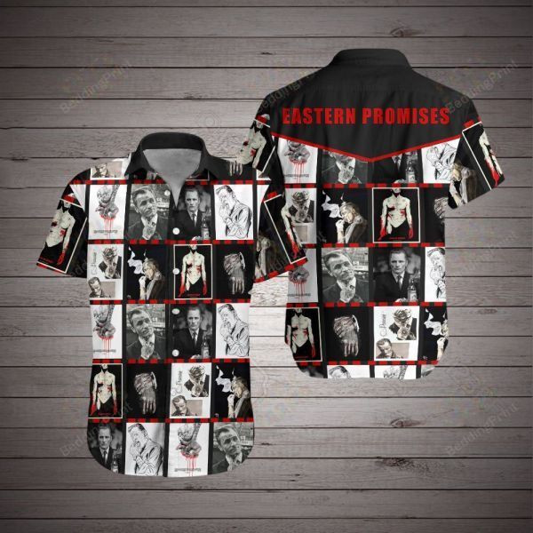 Eastern Promises Hawaiian Shirt Tropical Aloha Button Up