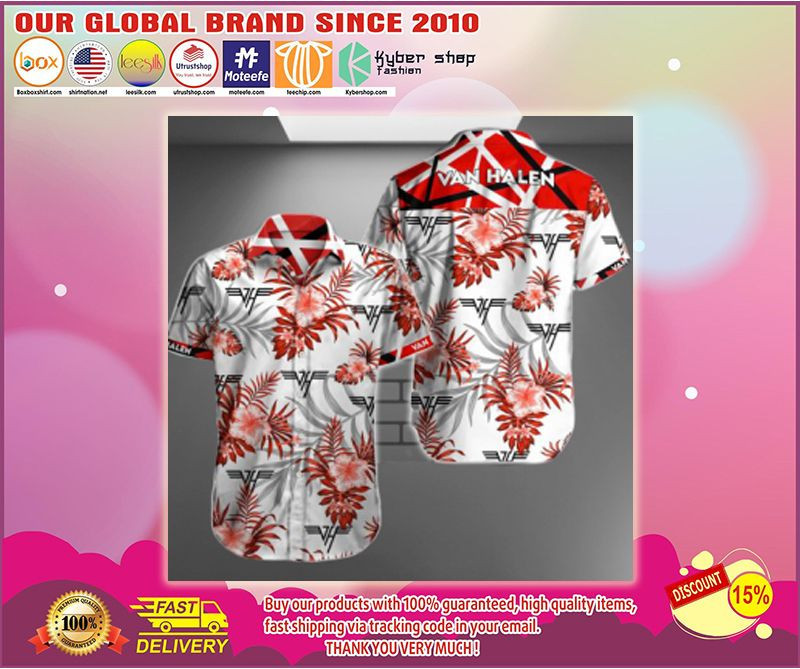 Eddie Van Halen Hawaiian Shirt Tropical Aloha Button Up