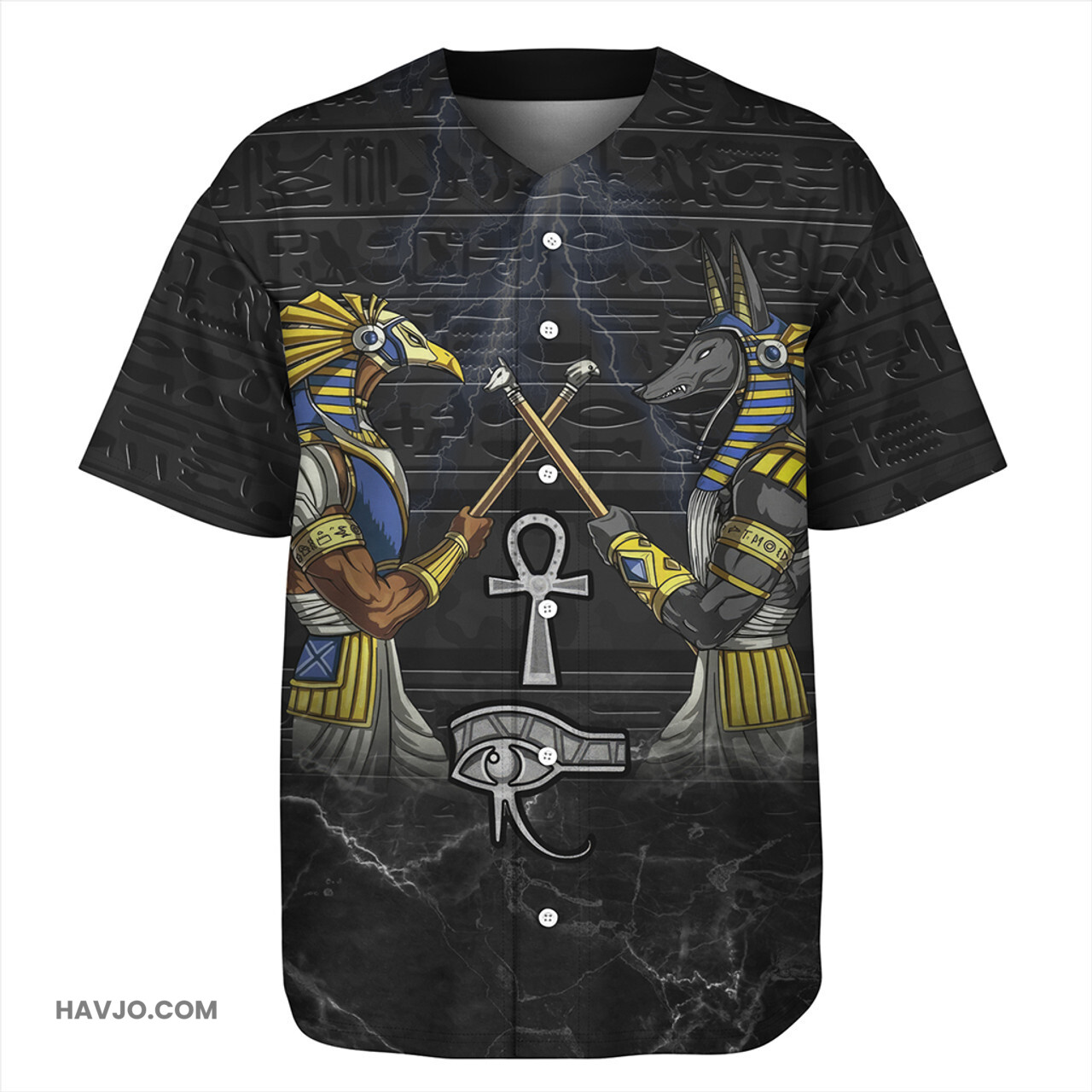 Egyptian Africa Zone Egypt Gods & Symbols Baseball Jersey