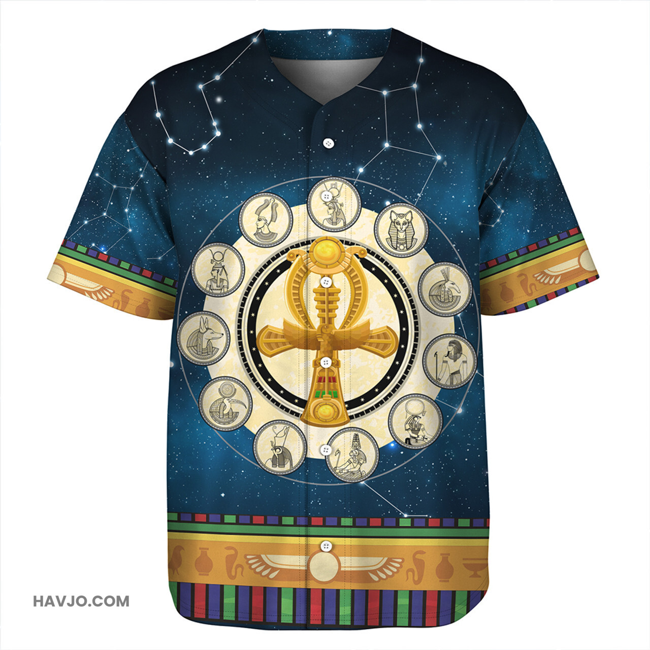 Egyptian Ancient Egyptian Gods & Goddesses Baseball Jersey