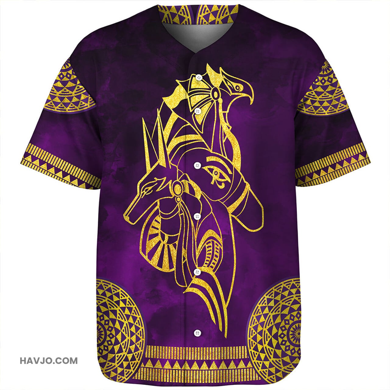 Egyptian Anubis And Horus Baseball Jersey