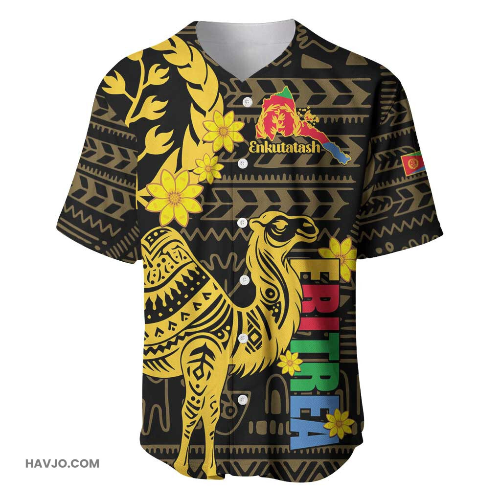 Enkutatash Eritrea New Year Eritrean Camel African Pattern Baseball Jersey