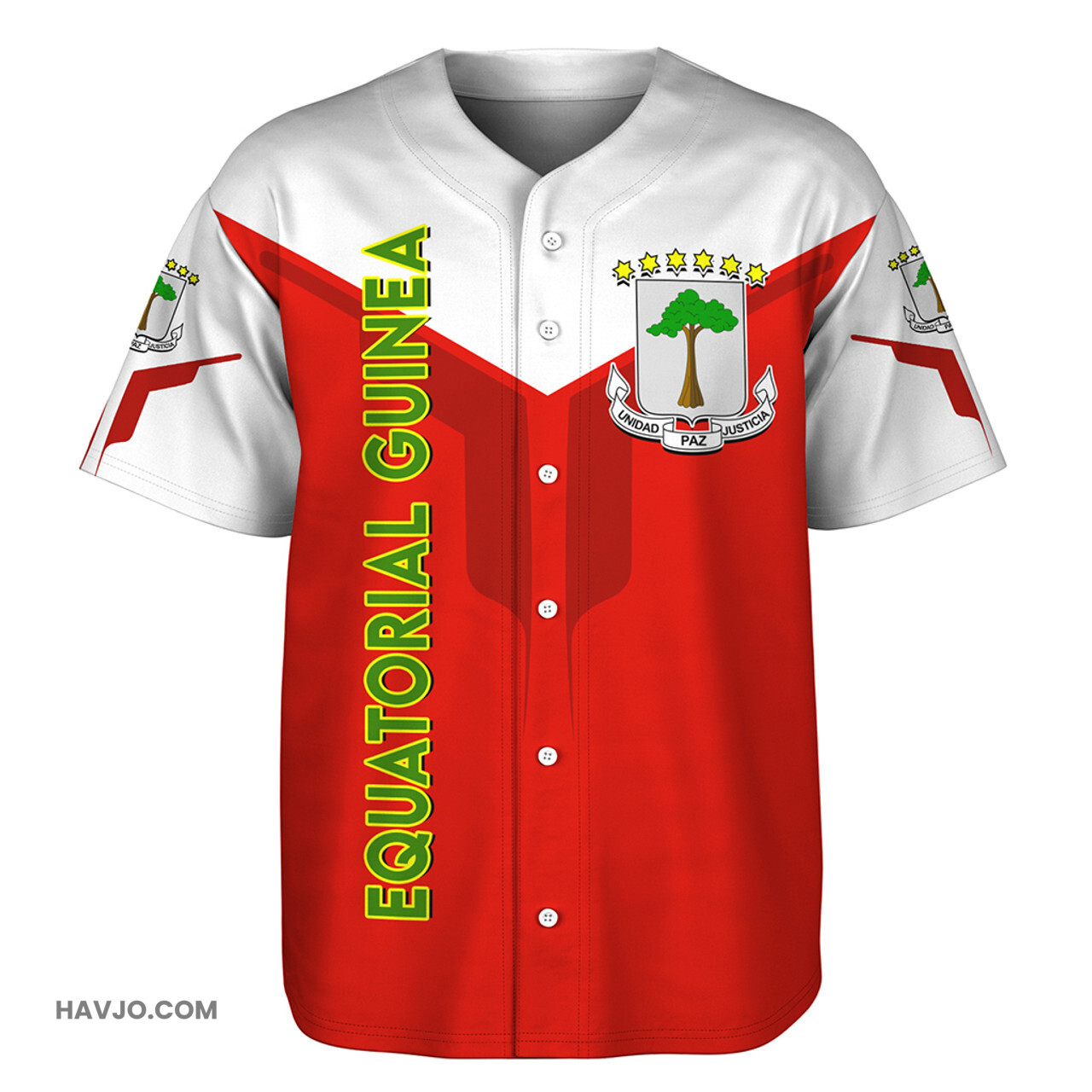 Equatorial Guinea Arrow Style Baseball Jersey