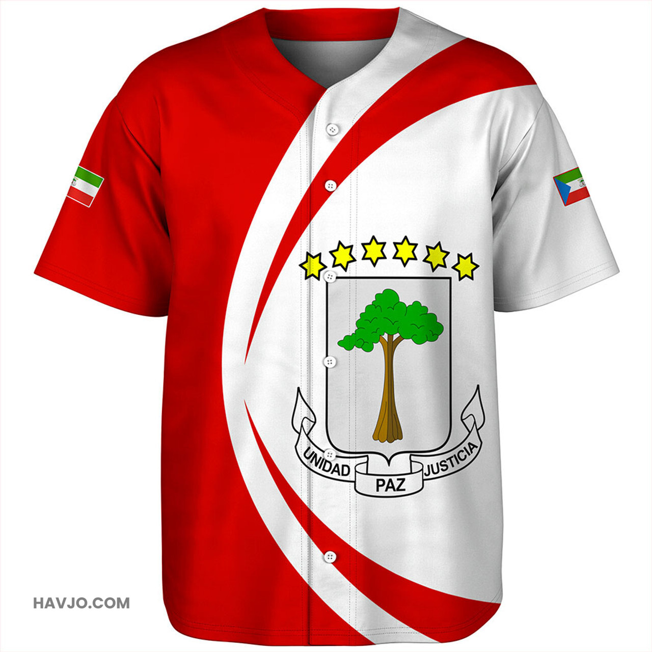 Equatorial Guinea Circle Style Baseball Jersey