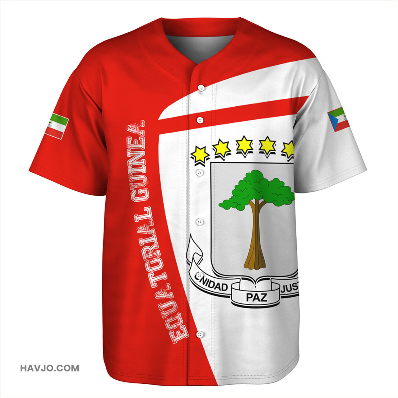 Equatorial Guinea Half Concept Baseball Jersey