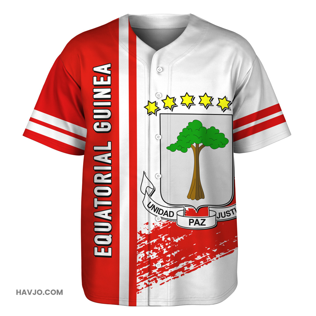 Equatorial Guinea Quater Style Baseball Jersey