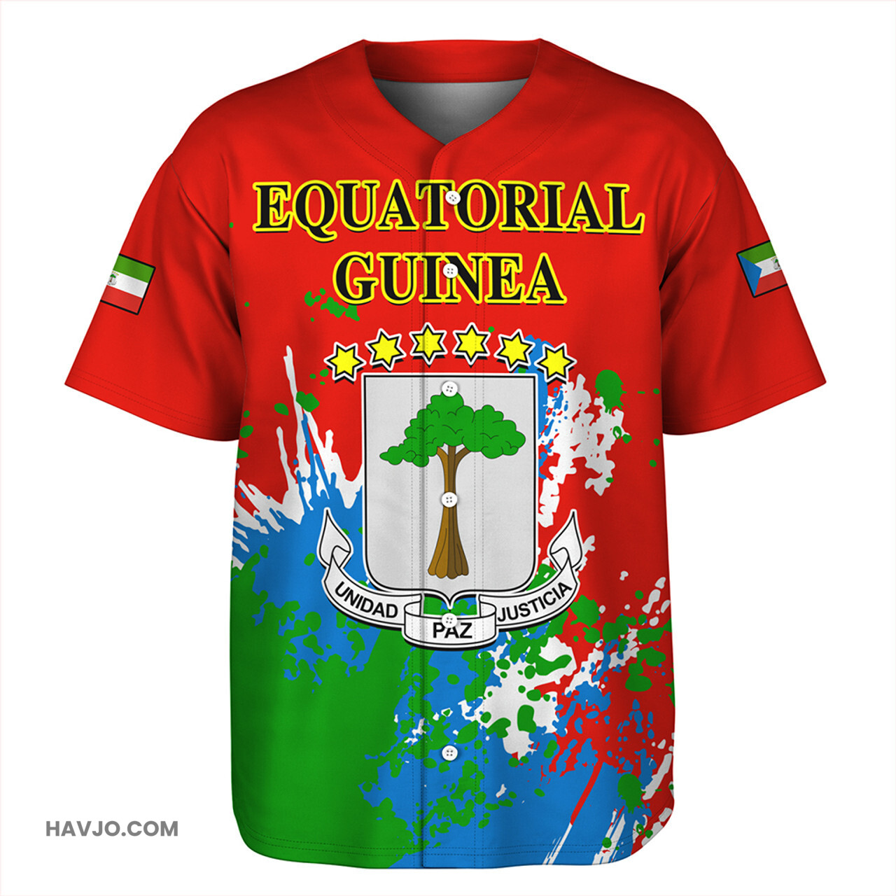 Equatorial Guinea Spanit Style Baseball Jersey