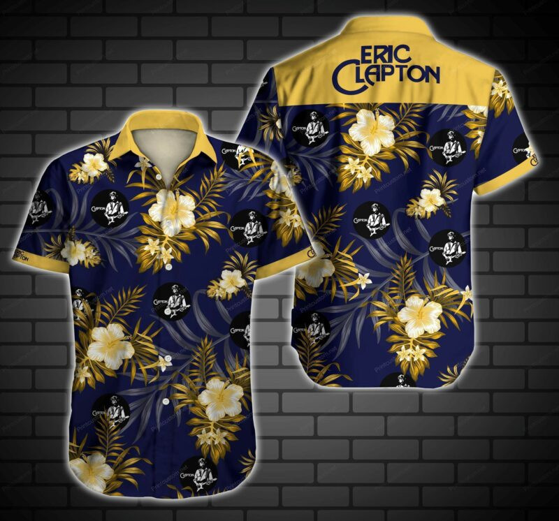 Eric Clapton Hawaiian Shirt Tropical Aloha Button Up